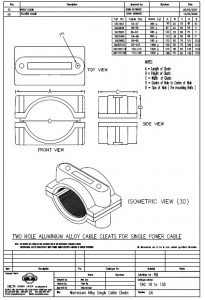 Cable Cleat or Cable Clamp from Delta Sama