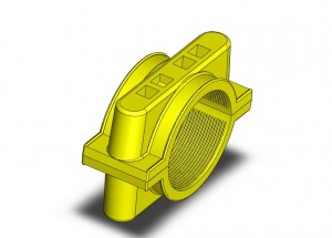 Yellow Cable Cleat or Cable Clamp from Delta Sama