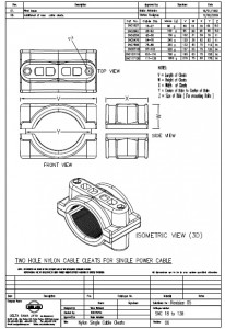 Cable Cleat or Cable Clamp from Delta Sama