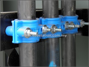 Blue Cable Cleat or Cable Clamp from Delta Sama