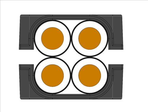 Quadruple Cable Cleat
